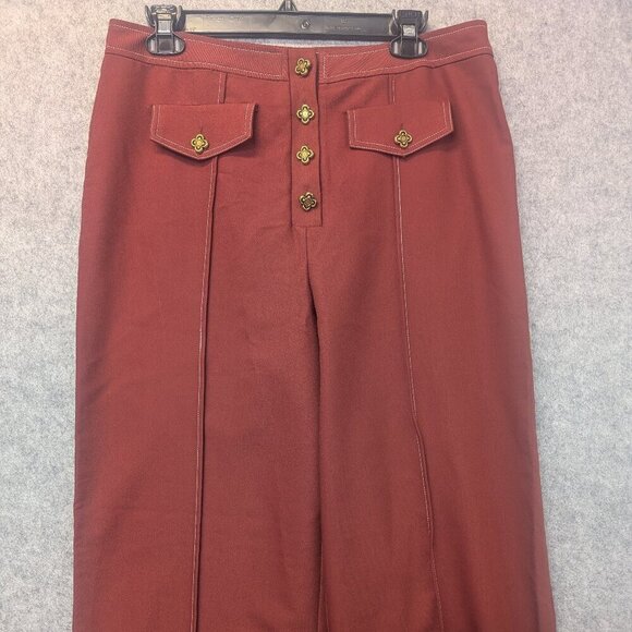 Cider Retro Wide Leg High Waist Pants Red Brown Terracotta XL - Picture 1 of 11